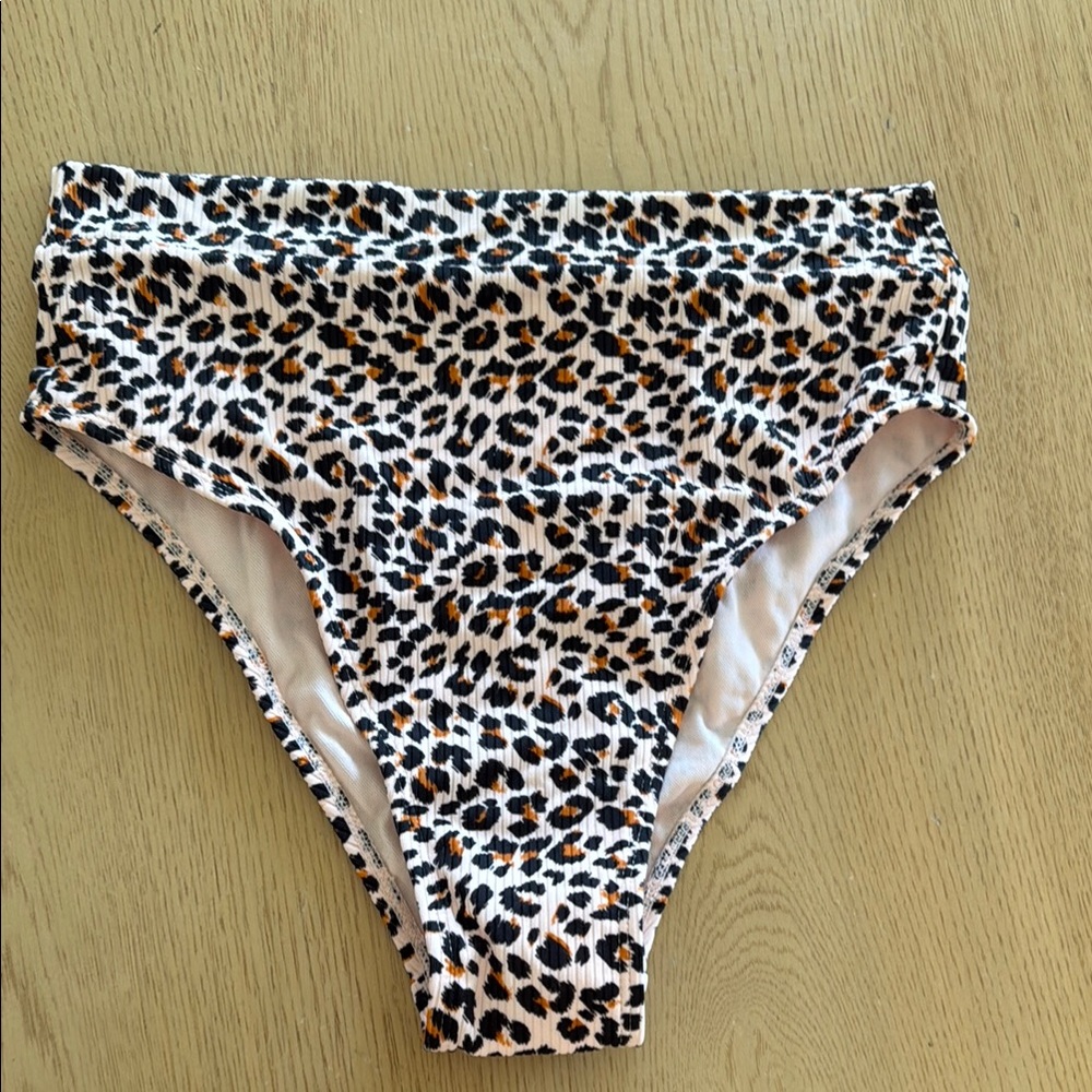 TARGET Xhilaration Leopard Print High Rise Cheeky Bikini Bottom NWOT